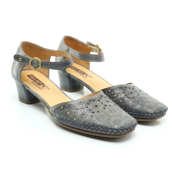 Pikolinos Gomera Leather Flats &amp; Loafers Women EU 37 Blue/Gray