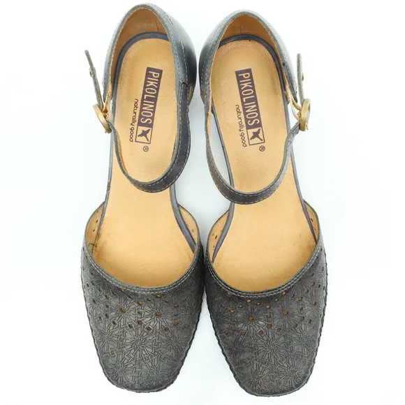Pikolinos Gomera Leather Flats &amp; Loafers Women EU 37 Blue/Gray