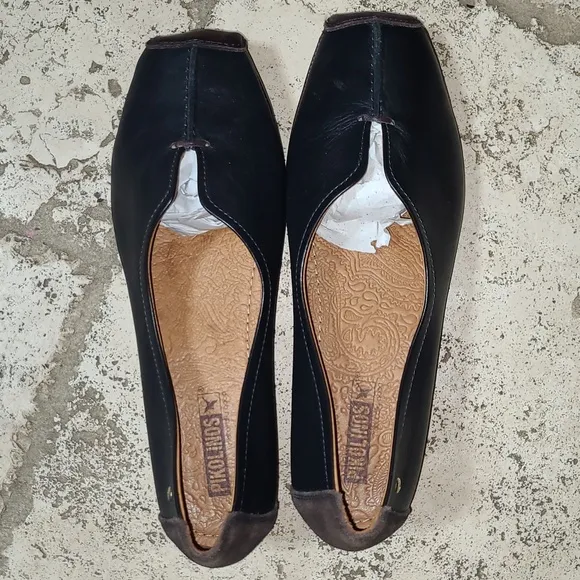 Pikolinos Grandia Black and Brown Leather Loafers Size 40EU 9.5/10 US