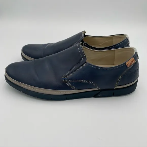 Pikolinos Men's Leather Palamos Mor Slip On Loafers Flats Shoes Navy Size 11.5