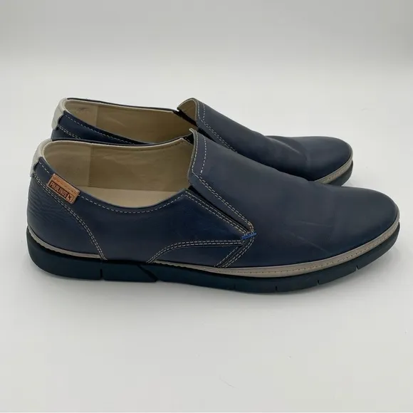 Pikolinos Men's Leather Palamos Mor Slip On Loafers Flats Shoes Navy Size 11.5