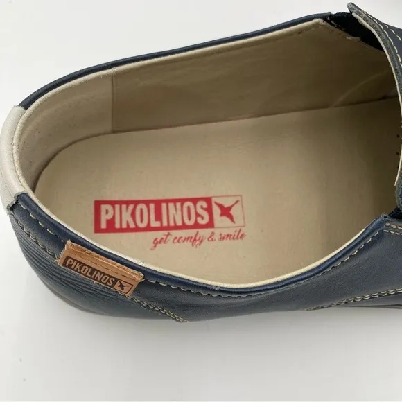 Pikolinos Men's Leather Palamos Mor Slip On Loafers Flats Shoes Navy Size 11.5