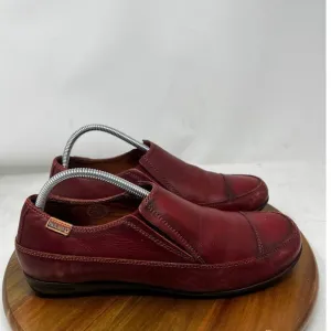 Pikolinos Men’s Red‎ Leather Pull-On Casual Comfort Loafers Size 42