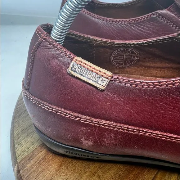 Pikolinos Men’s Red‎ Leather Pull-On Casual Comfort Loafers Size 42