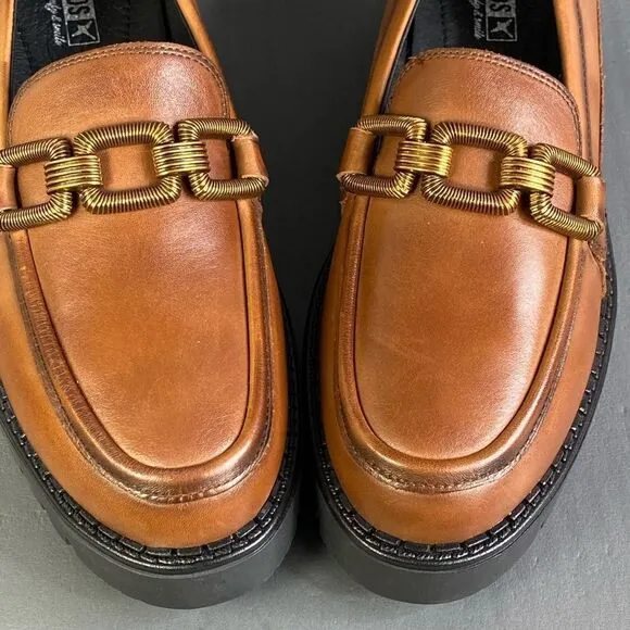 Pikolinos Women’s Aviles Leather Platform Loafers size  9.5 (40)