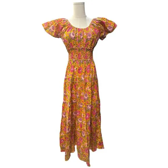 Pink City Prints Floral Maxi Dress
