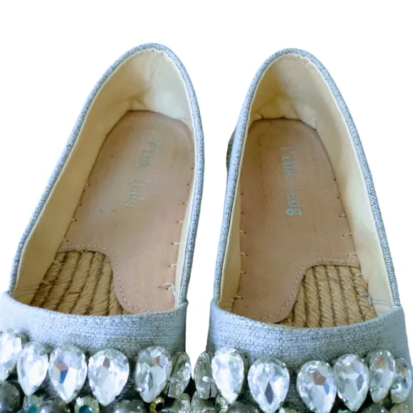 Pink ladg Crystal Espadrilles