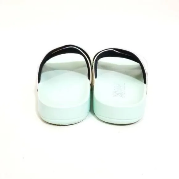 PINK Victorias Secret Iridescent Slides Criss Cross Sandals Size 7 M