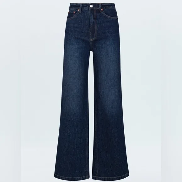 Pistola Lana High Rise Ultra Wide Jeans | Size 27 | Dark Wash