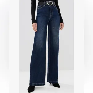 Pistola Lana High Rise Ultra Wide Jeans | Size 27 | Dark Wash