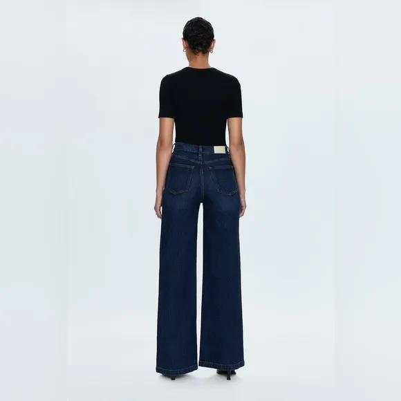 Pistola Lana High Rise Ultra Wide Jeans | Size 27 | Dark Wash