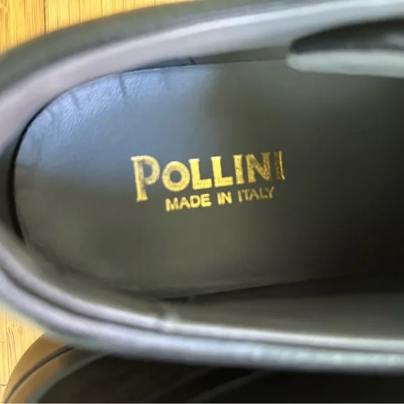 Pollini Leather Black Casual Sneackers Size 42/9.5