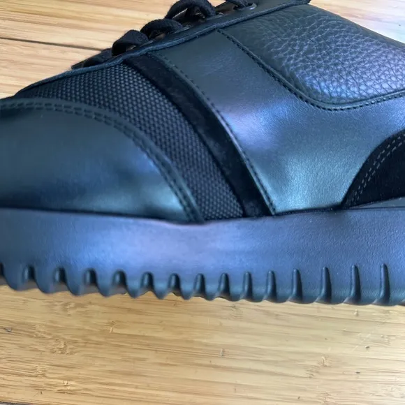 Pollini Leather Black Casual Sneackers Size 42/9.5