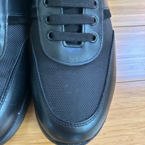 Pollini Leather Black Casual Sneackers Size 42/9.5