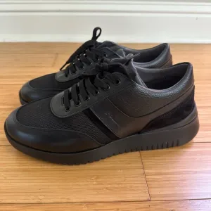Pollini Leather Black Casual Sneackers Size 42/9.5