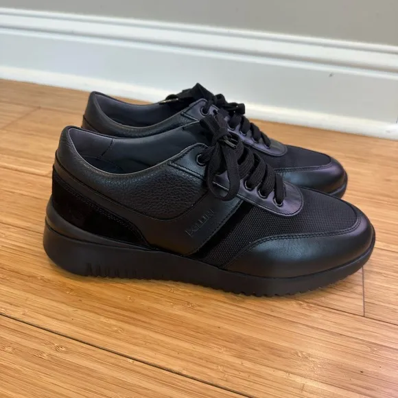 Pollini Leather Black Casual Sneackers Size 42/9.5