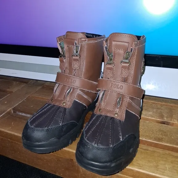 Polo by Ralph Lauren Brown and Black Waterproof Boots