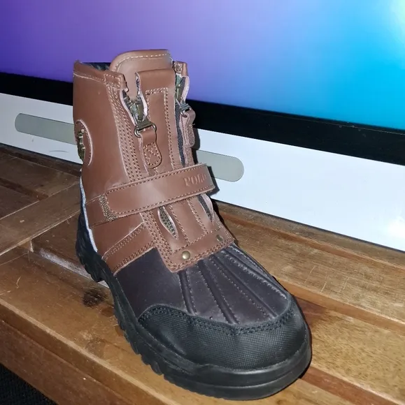 Polo by Ralph Lauren Brown and Black Waterproof Boots