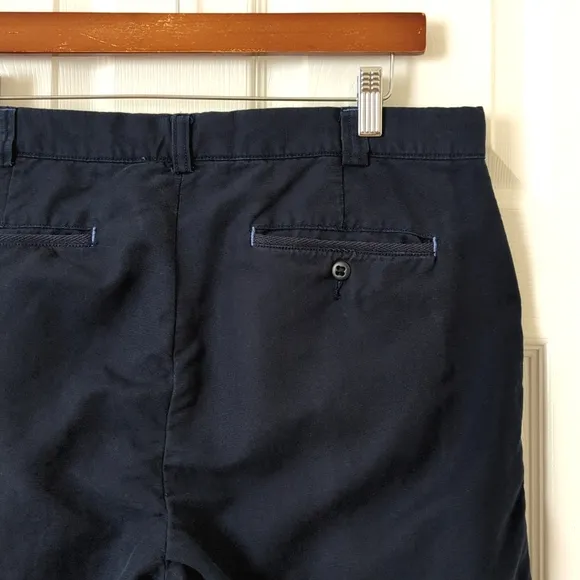 Polo Ralph Lauren 90's Vintage Preppy Suffield Fit Linen Blend Pants Navy 35/32