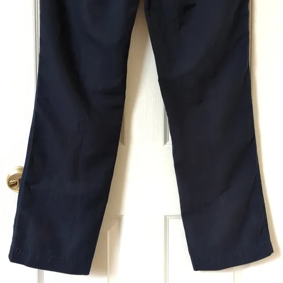 Polo Ralph Lauren 90's Vintage Preppy Suffield Fit Linen Blend Pants Navy 35/32