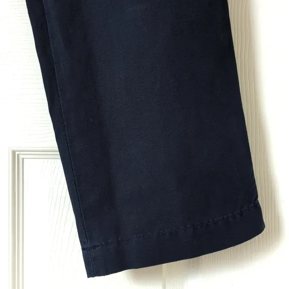 Polo Ralph Lauren 90's Vintage Preppy Suffield Fit Linen Blend Pants Navy 35/32