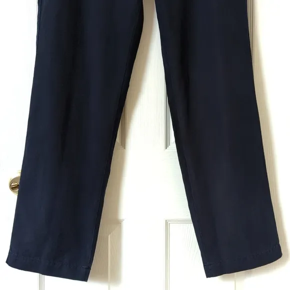 Polo Ralph Lauren 90's Vintage Preppy Suffield Fit Linen Blend Pants Navy 35/32