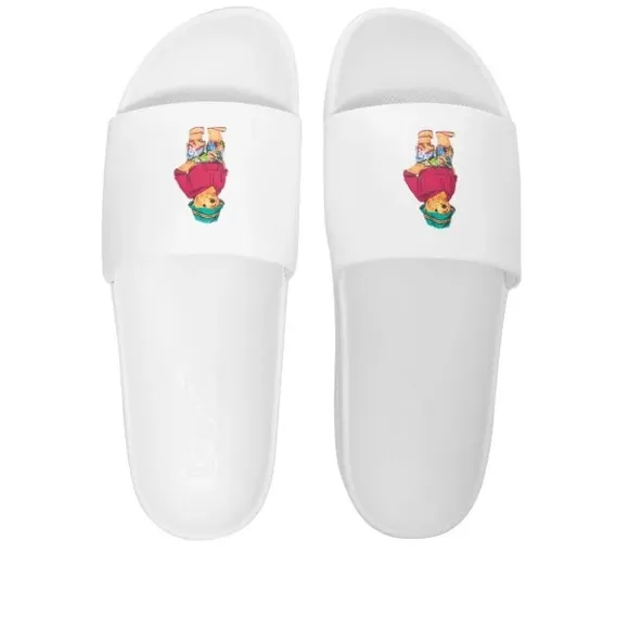 POLO Ralph Lauren CAYSON BEACH BEAR POOL SLIDES WHITE