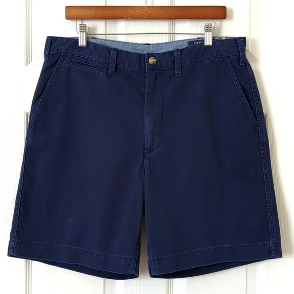 Polo Ralph Lauren Classic Relaxed Fit Flat Front Chino Shorts Newport Navy 33