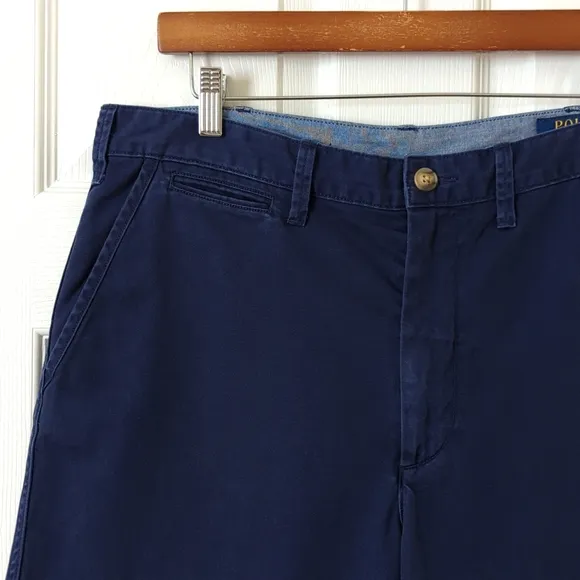 Polo Ralph Lauren Classic Relaxed Fit Flat Front Chino Shorts Newport Navy 33