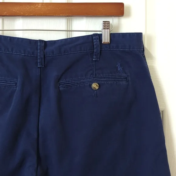 Polo Ralph Lauren Classic Relaxed Fit Flat Front Chino Shorts Newport Navy 33