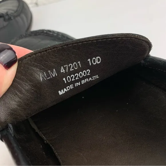 Polo Ralph Lauren Croc Alligator Leather Loafers Black 10D