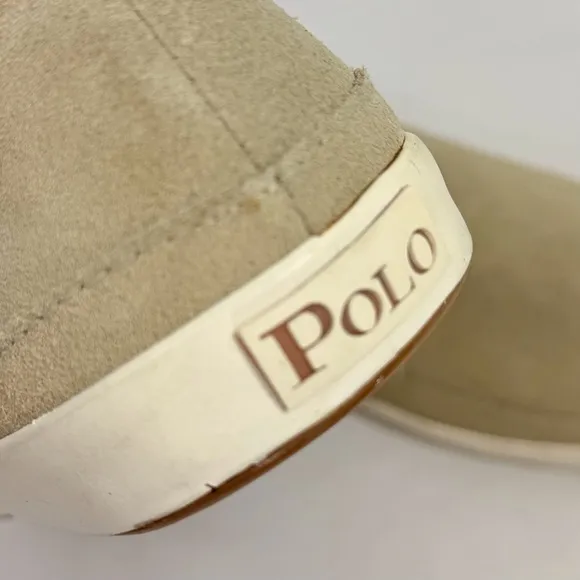 Polo Ralph Lauren ELBERT Tan Suede Leather Slip On Deck Boat Loafers