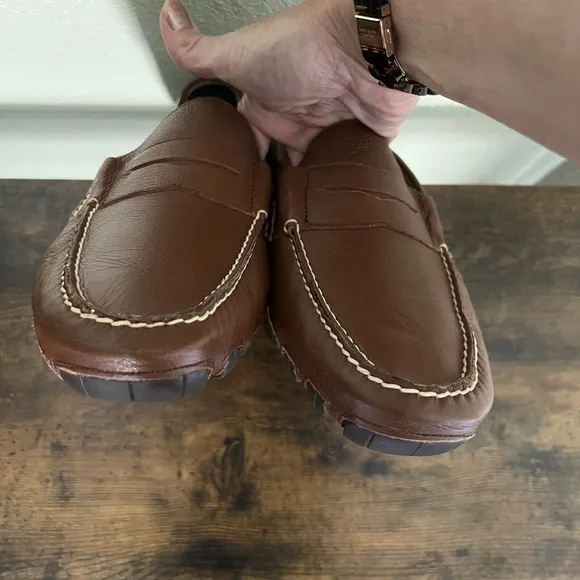 Polo Ralph Lauren Men's Arkley Driver Penny Loafers Men Size 12 D Brown Leather