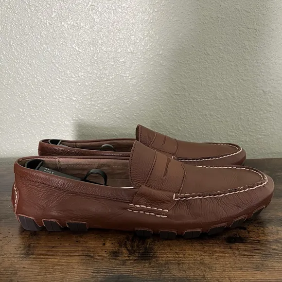 Polo Ralph Lauren Men's Arkley Driver Penny Loafers Men Size 12 D Brown Leather