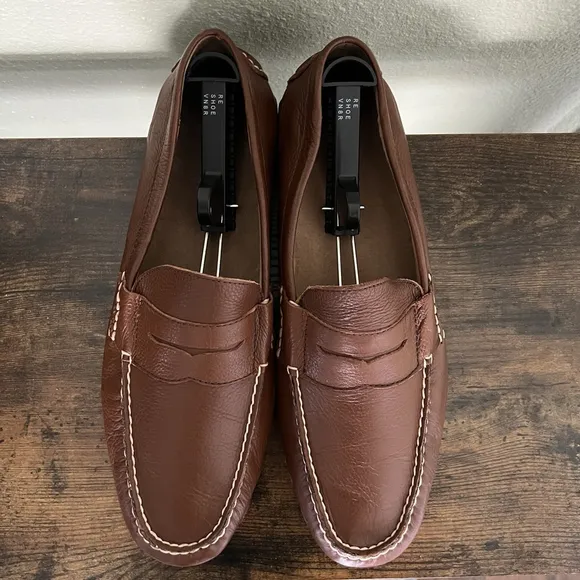 Polo Ralph Lauren Men's Arkley Driver Penny Loafers Men Size 12 D Brown Leather