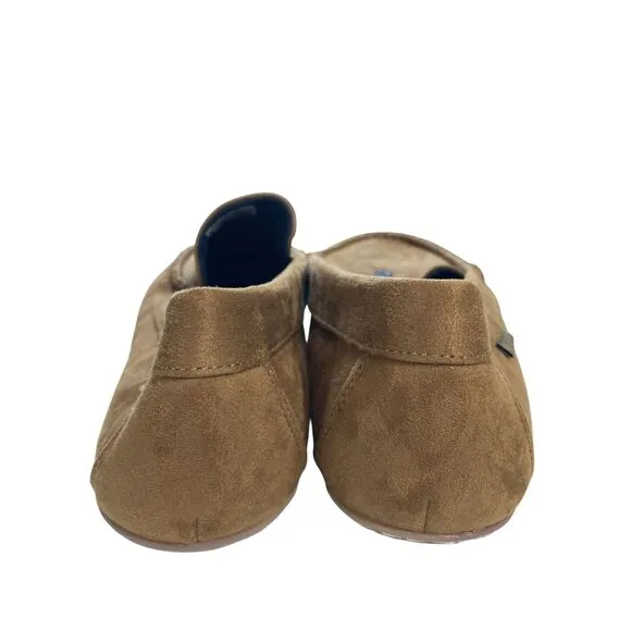 Polo Ralph Lauren mens Size 13 Brown collins moccasin Embroidered Logo slipper