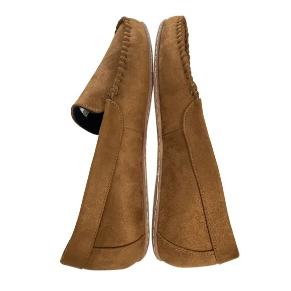 Polo Ralph Lauren mens Size 13 Brown collins moccasin Embroidered Logo slipper