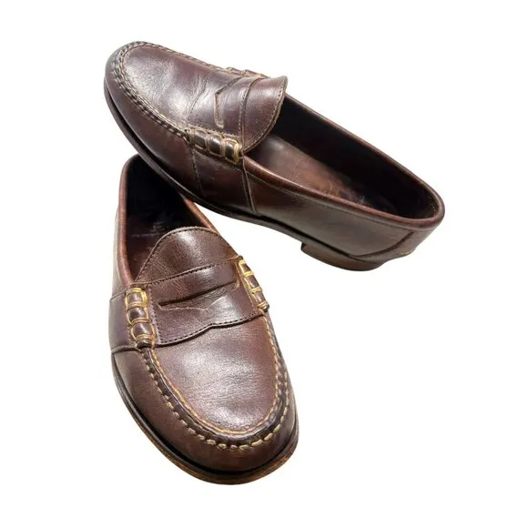 Polo Ralph Lauren Rancourt Edric Leather Penny Loafers‎ Made in USA