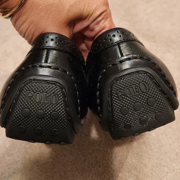 Polo Ralph Lauren Redden leather black loafers size 10D