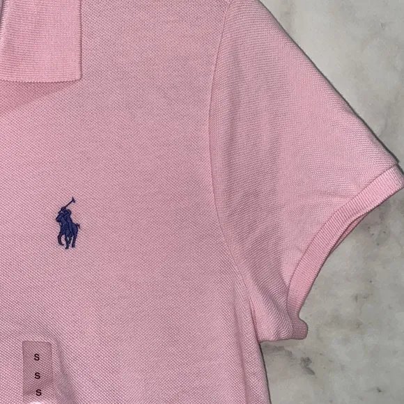 Polo Ralph Lauren Soft Pink Cotton Mesh Mini Dress