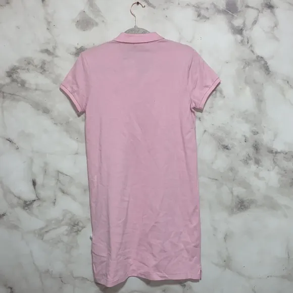Polo Ralph Lauren Soft Pink Cotton Mesh Mini Dress