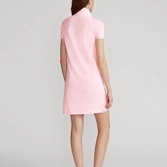 Polo Ralph Lauren Soft Pink Cotton Mesh Mini Dress