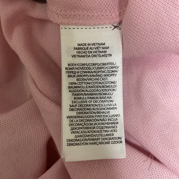 Polo Ralph Lauren Soft Pink Cotton Mesh Mini Dress