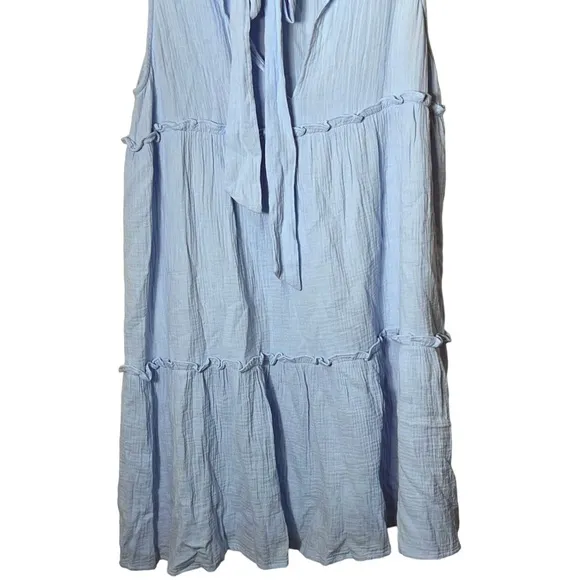 Pomander Place Blue Lightweight‎ Gauze Morgan Dress XS
