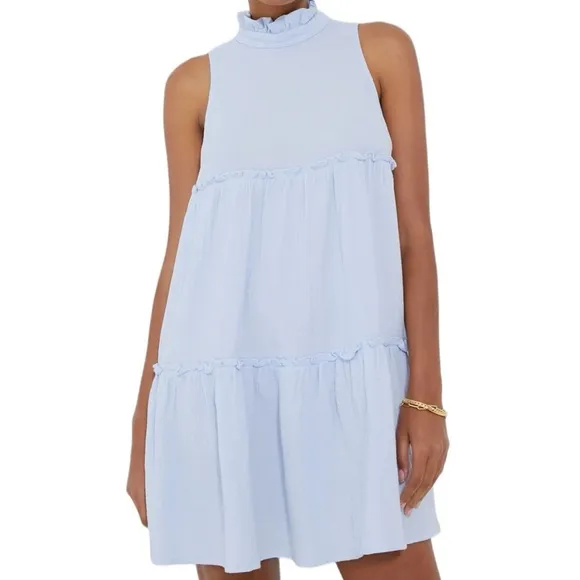 Pomander Place Blue Lightweight‎ Gauze Morgan Dress XS