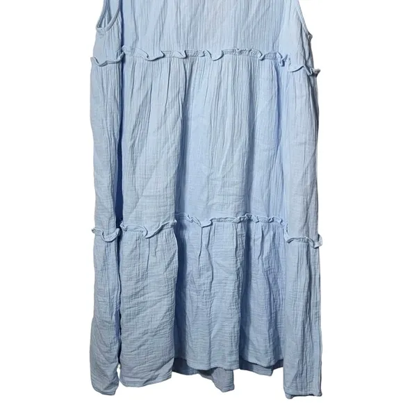 Pomander Place Blue Lightweight‎ Gauze Morgan Dress XS