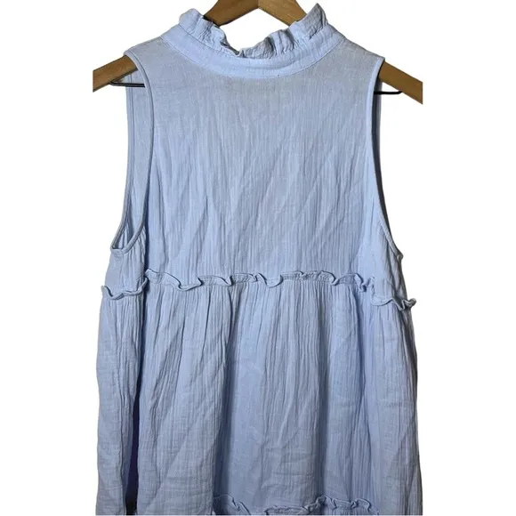 Pomander Place Blue Lightweight‎ Gauze Morgan Dress XS
