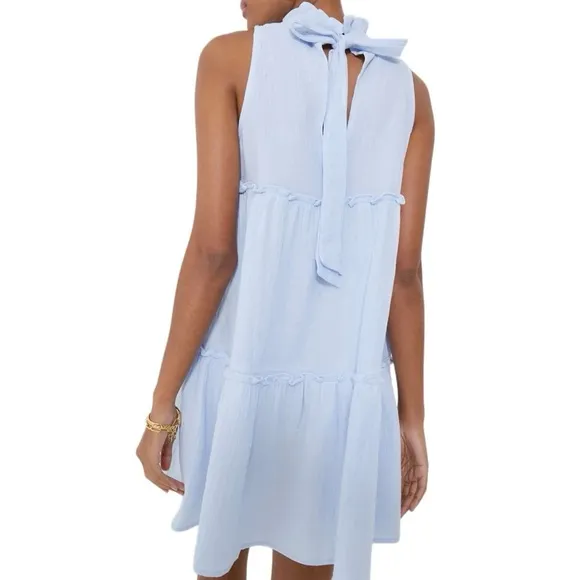 Pomander Place Blue Lightweight‎ Gauze Morgan Dress XS