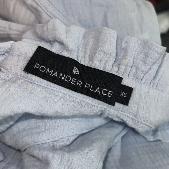 Pomander Place Blue Lightweight‎ Gauze Morgan Dress XS