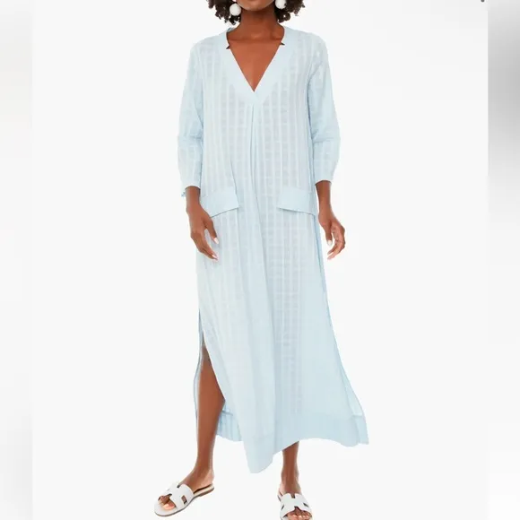 POMANDER PLACE Light Blue Carolina Caftan
